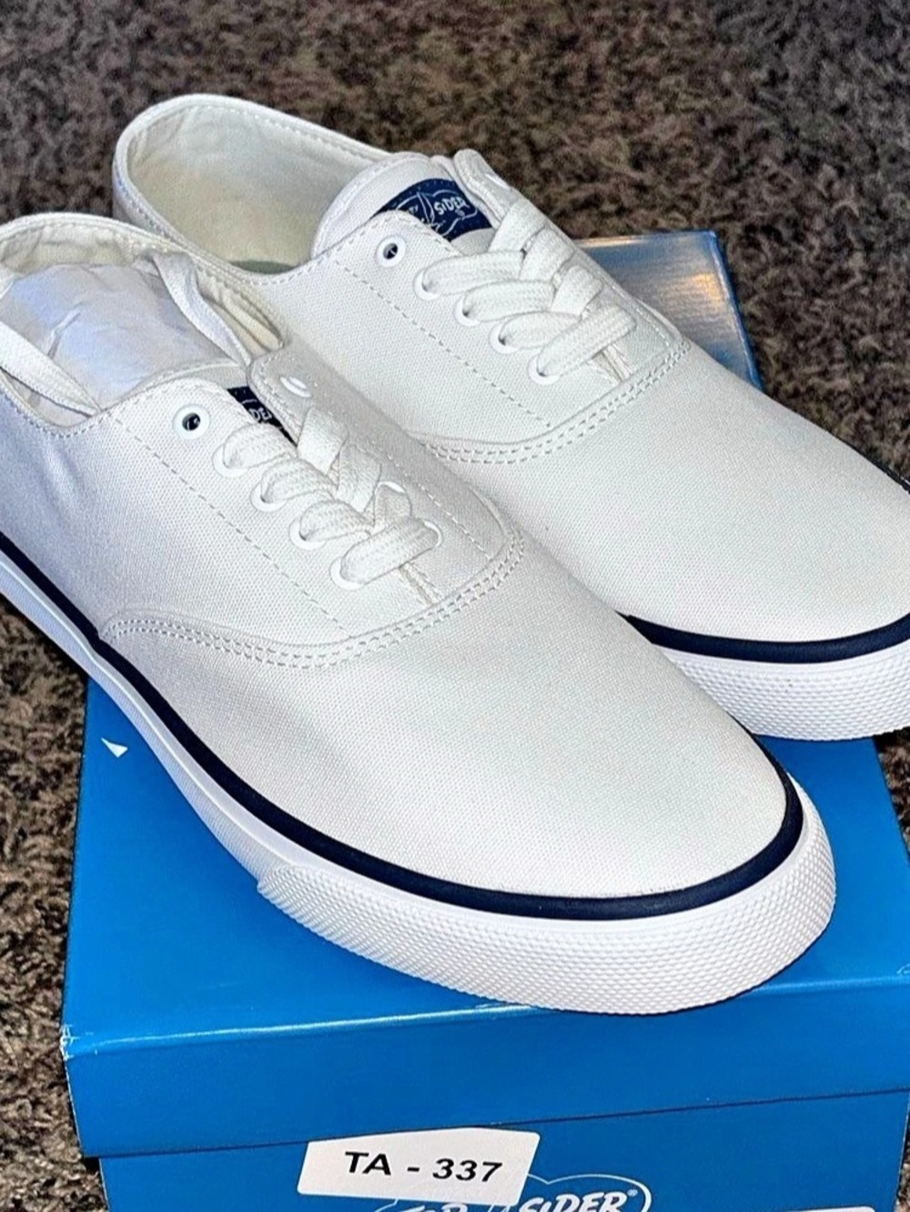 Sperry Top-Sider Classic CVO MM White Canvas Sneakers 109155 Men's Size 8 NWT